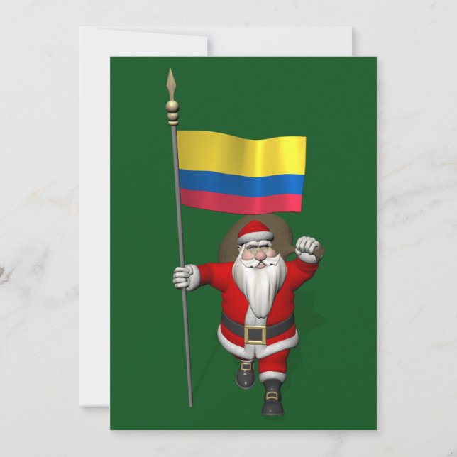 Jultomten med Colombia Julkort (Framsida)