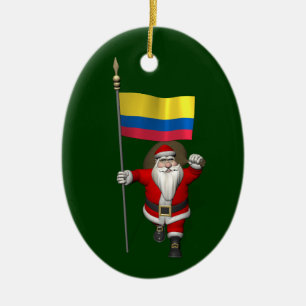 jultomten med Colombias inträde Julgransprydnad Keramik