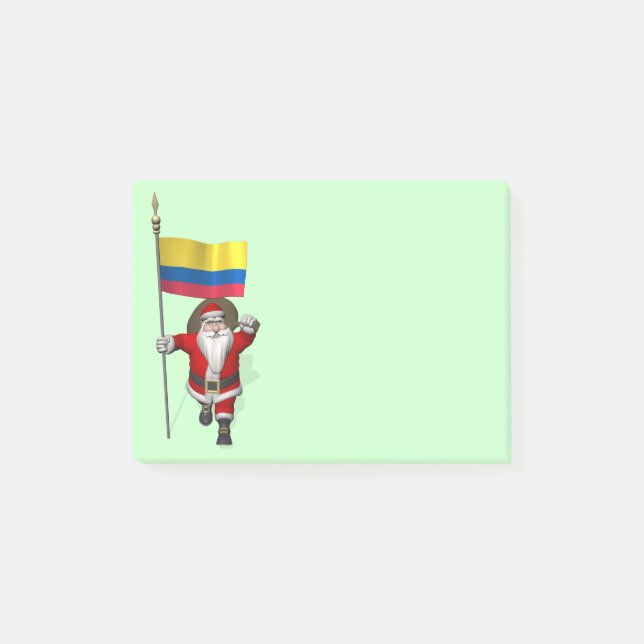 Jultomten med Colombias inträde Post-it Block (Framsida)