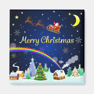 Jultomten med Crescent Måne Magnet