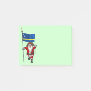 Jultomten med Curaçaos utseende Post-it Block