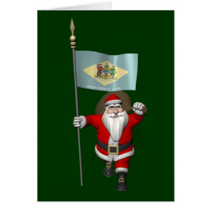 Jultomten med Delaware-möjlighet Hälsningskort