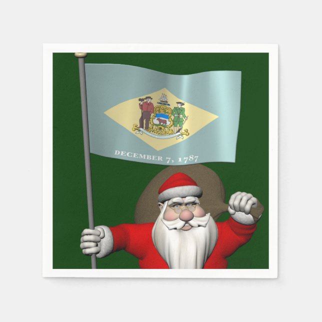Jultomten med Delaware-möjlighet Pappersservett (Framsidan)