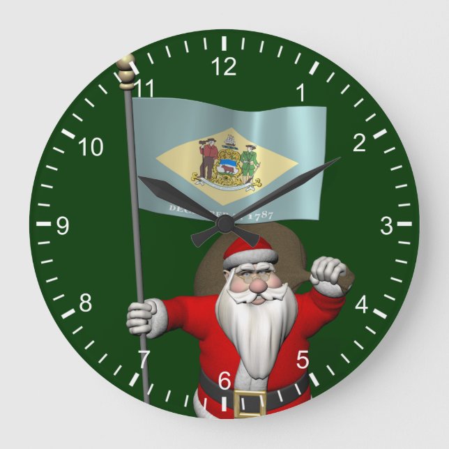 Jultomten med Delaware-möjlighet Stor Klocka (Framsida)
