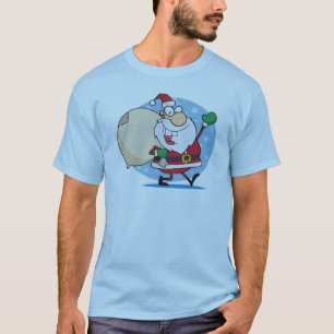 Jultomten med design för säckjulhelgdag tee
