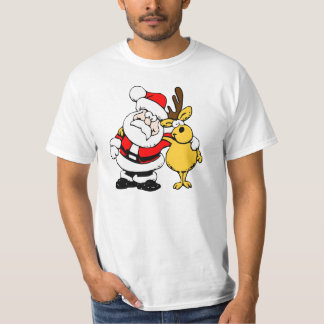 Jultomten med en hjort tee shirt