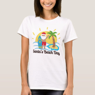 Jultomten med en Twist-Beach-dag T Shirt