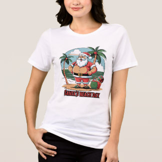 Jultomten med en Twist-Beach-dag T Shirt
