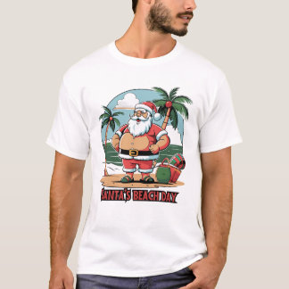 Jultomten med en Twist-Beach-dag T Shirt
