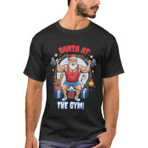 Jultomten med en Twist-Gym Santa Helgdag humor