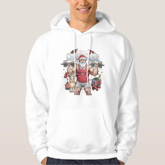 Jultomten med en Twist-Helgdag - Gym Santa Hoodie