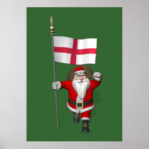 Jultomten med Englands inträde Poster