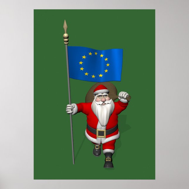 Jultomten med EU:s anslutning Poster (Framsidan)