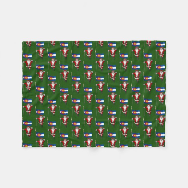 Jultomten med färgtecken fleecefilt (Framsidan (Horisontell))