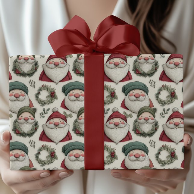Jultomten med festliga gravar presentpapper (Skapare uppladdad)