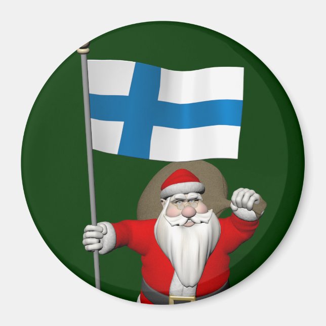 Jultomten med Finlands inträde Magnet (Framsidan)