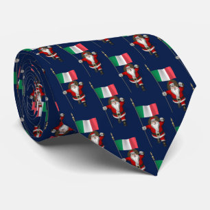 Jultomten med Flagga av Italien Slips