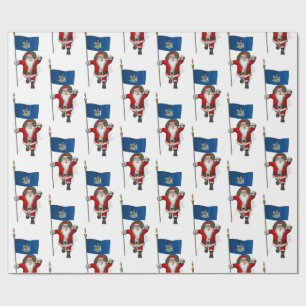 jultomten med Flagga av Maine Presentpapper