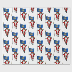 Jultomten med Flagga av New Hampshire Presentpapper