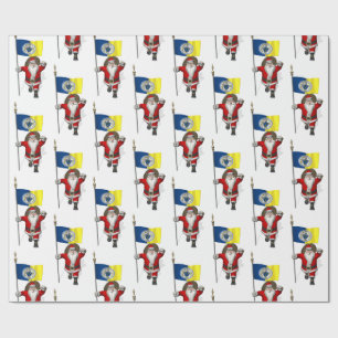 Jultomten med Flagga av Trenton NJ Presentpapper