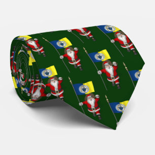 Jultomten med Flagga av Trenton NJ Slips