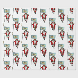 Jultomten med Flagga Delaware Presentpapper