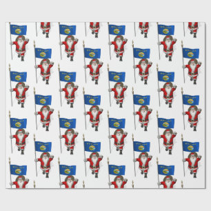 jultomten med Flagga Montana Presentpapper