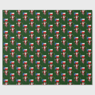 jultomten med Flagga Texas Presentpapper