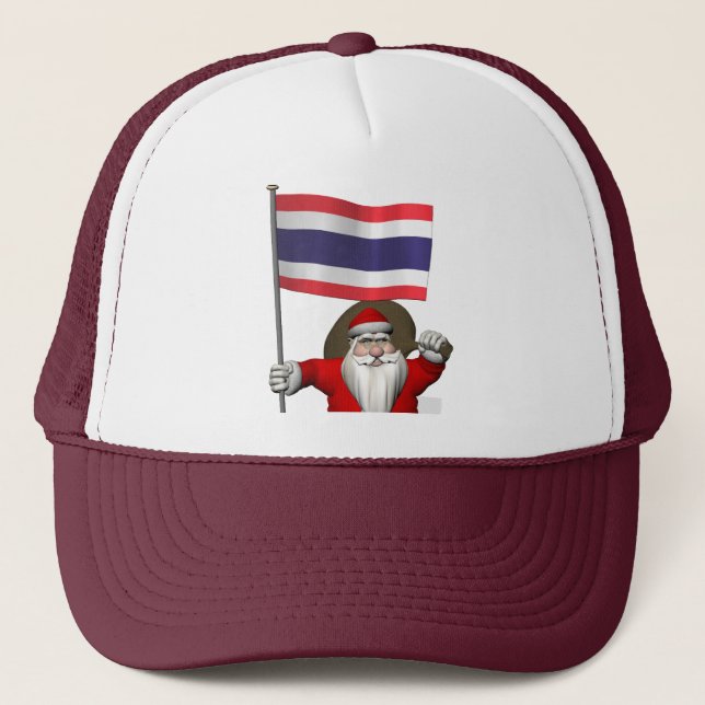 Jultomten med Flagga Thailand Truckerkeps (Framsida)
