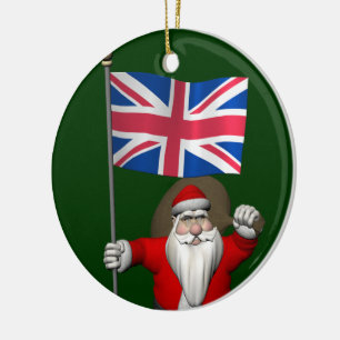 jultomten med Förenade kungarikets inträde Julgransprydnad Keramik