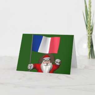 Jultomten med Frankrike Helgkort