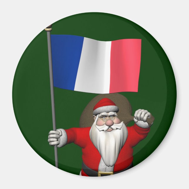 Jultomten med Frankrike Magnet (Framsidan)