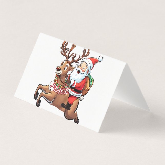 Jultomten med fredsgåvor kort (Framsida)