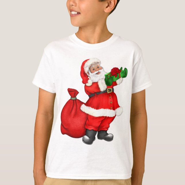 Jultomten med gåvor t shirt (Framsida)