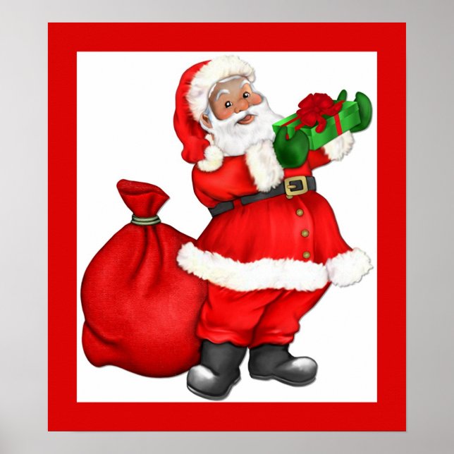 Jultomten med Gift Poster (Framsidan)