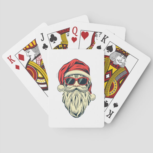 jultomten med glasögon casinokort (Baksidan)