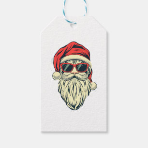 jultomten med glasögon presentetikett