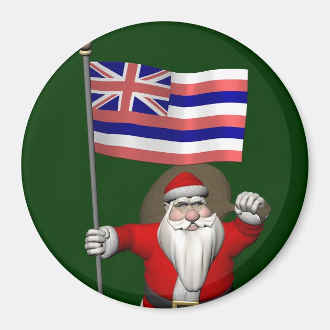 Jultomten med hawaii magnet (Framsidan)