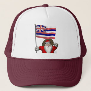 Jultomten med hawaii truckerkeps