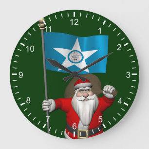 Jultomten med hölje stor klocka