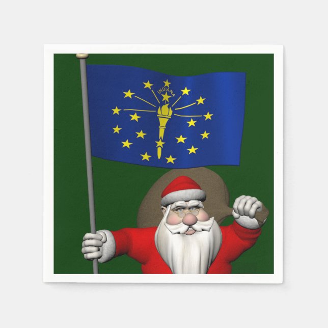 Jultomten med Indien som destination Pappersservett (Framsidan)