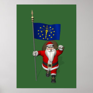 Jultomten med Indien som destination Poster