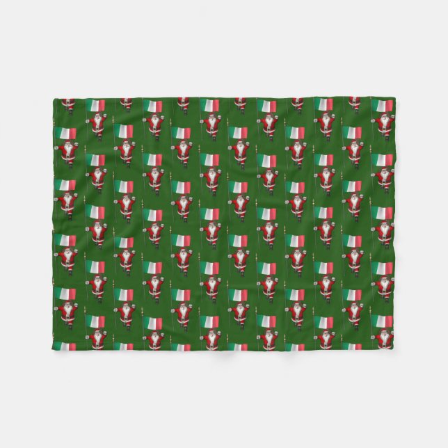 Jultomten med Italien Fleecefilt (Framsidan (Horisontell))