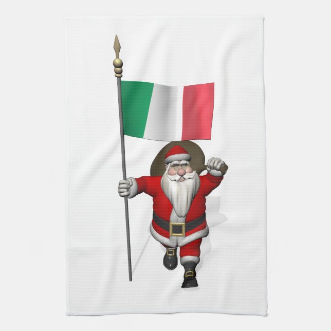 Jultomten med Italien Kökshandduk (Vertikal)