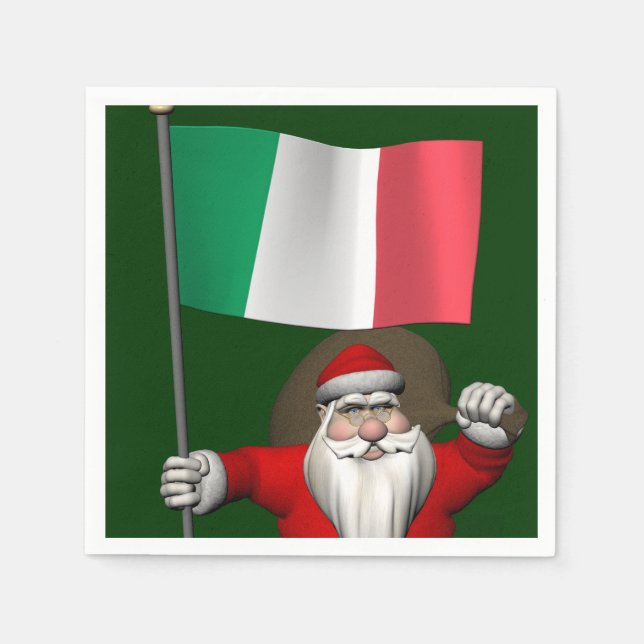Jultomten med Italien Pappersservett (Framsidan)