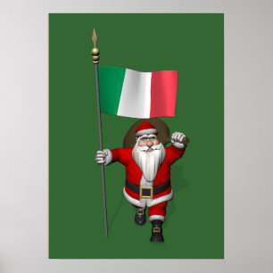 Jultomten med Italien Poster