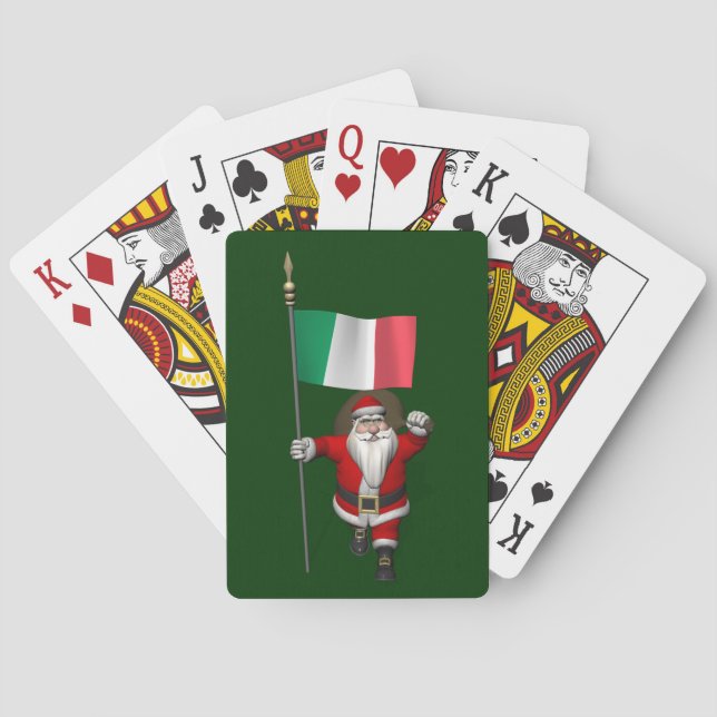 jultomten med Italien Spel Kort (Baksidan)