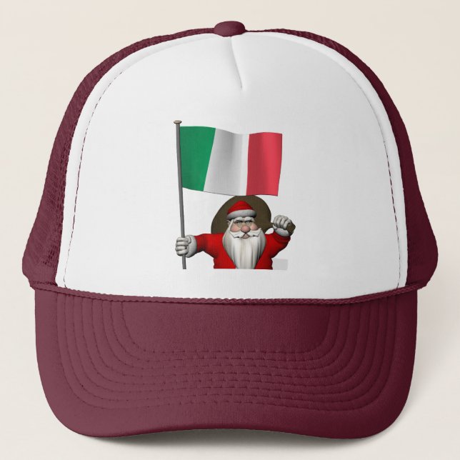 Jultomten med Italien Truckerkeps (Framsida)