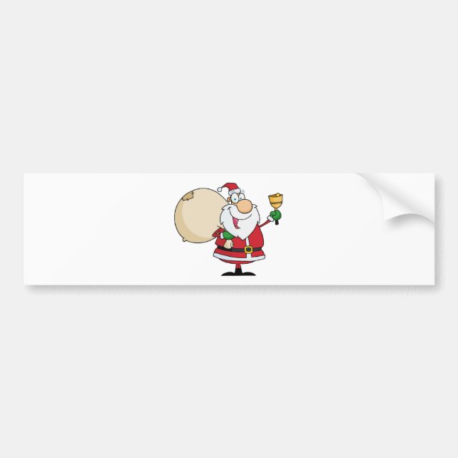 Jultomten med Jingle Bell Bildekal (Framsidan)