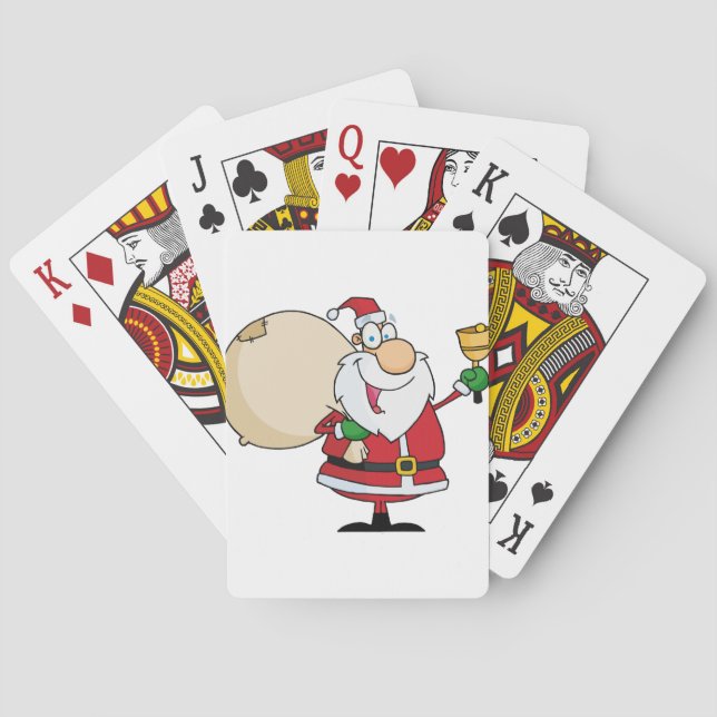 Jultomten med Jingle Bell Kortlek (Baksidan)